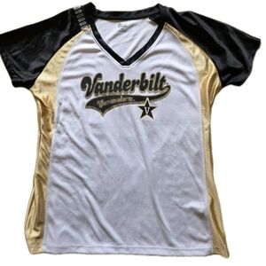 Women's Vanderbilt Commodores Jersey Black Gold White LARGE Knights Apparel NEW